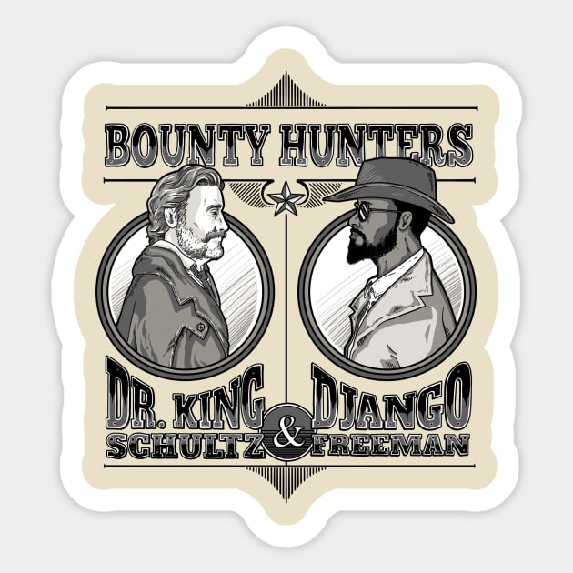 Django Freeman Bounty Hunter Sticker by olly